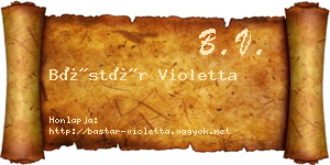 Bástár Violetta névjegykártya